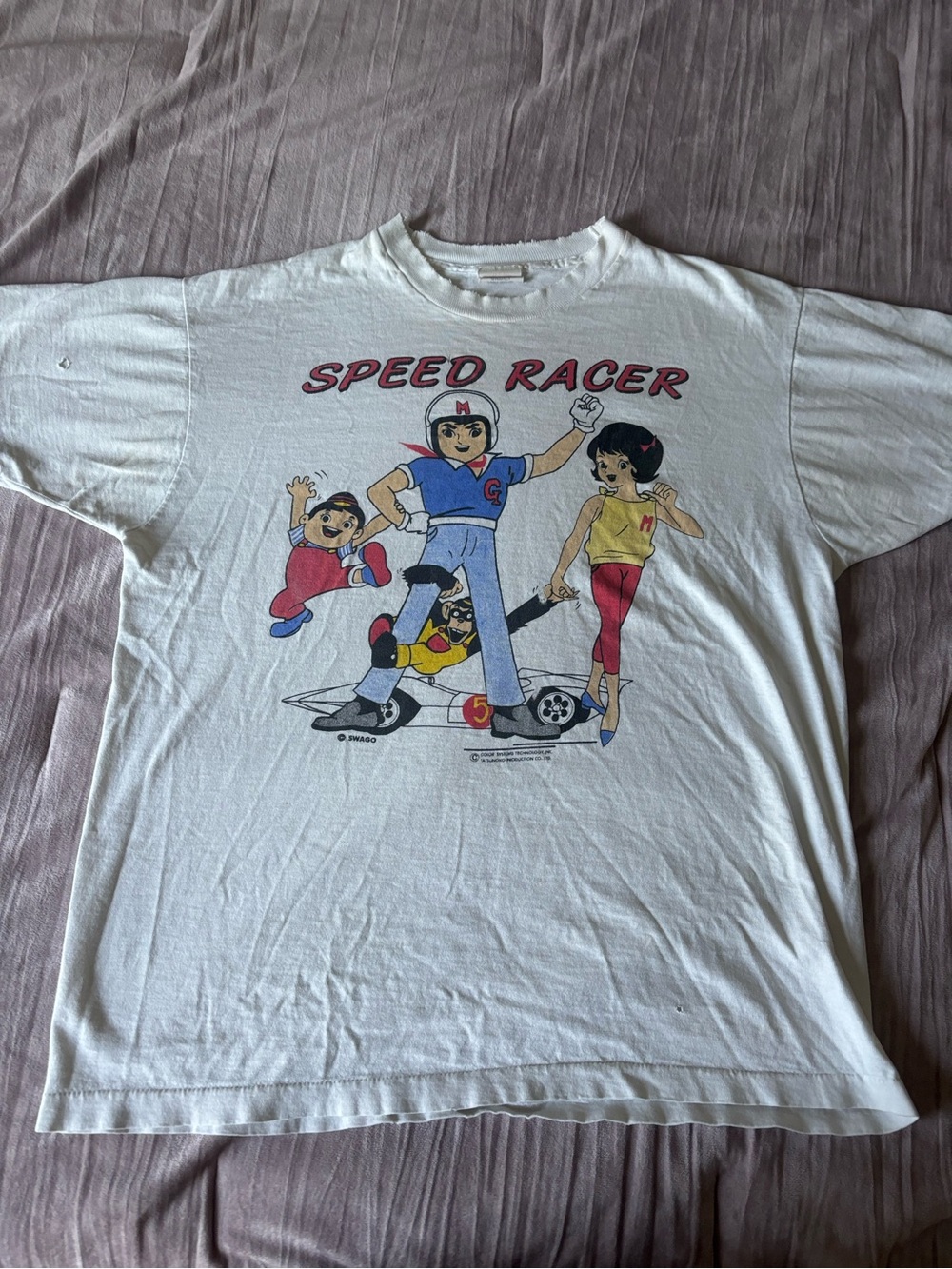 Rare Vintage SWAGO Speed Racer Graphic T-Shirt